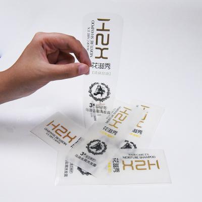 China High Quality Waterproof Self-adhesive Trademark Stickers Customized Logo Packaging Transparent Waterproof Self Adhesive Sticker Labels for sale