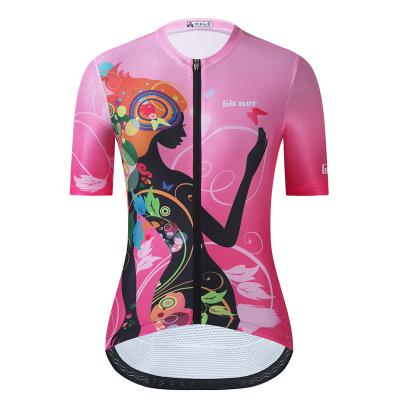 China OEM Breathable Logo Cycling Jersey Woman Custom Made Factory Direct Sale for sale