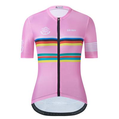 China Breathable Women Breathable Quick Dry Short Sleeve Bicycle Clothes Cycling Jersey Top for sale