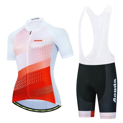 China Aogda Road Bike Clothing Breathable Bicycle Wear Custom Women's Cycling Jersey Set 2022 for sale