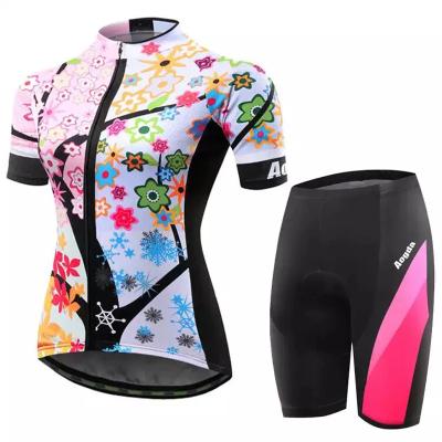 China Sublimation Summer Quick Dry Short Sleeve Breathable Hot Selling Cycling Women's Sets Bicycle for sale