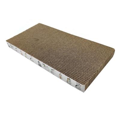 China Recycled Goods Wholesale Viable Long Cat Scratcher Cardboard Scratching Pad for sale