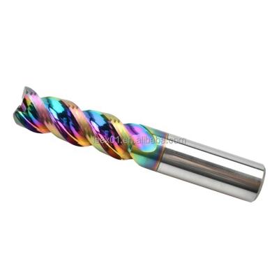 China Flat Carbide End Mill LEE-X HRC60 DLC Coating Router Bit Aluminum Milling 12mm 3 Flute U-Flute Carbide End Mill For Aluminum for sale