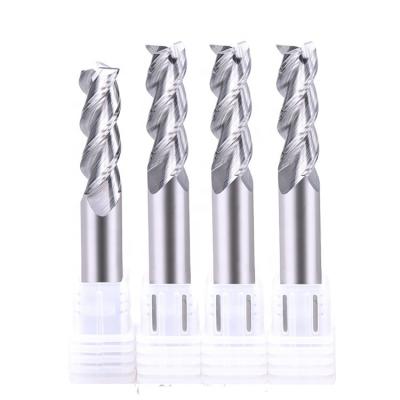 China Carbide End Mill LEE-X Flat HRC55 3 Flutes Solid Carbide 10mm*100L Milling Cutter Solid Aluminum Uncoated Extended Shank Aluminum Solid Carbide End Mill for sale