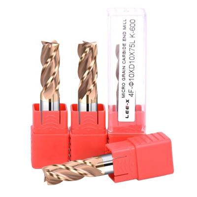 China End Mill For Metal Cutting 4 Flutes HRC60 Flat CNC Carbide Milling Cutter Router Bit 10mm Solid Carbide End Mill Milling Cutter for sale