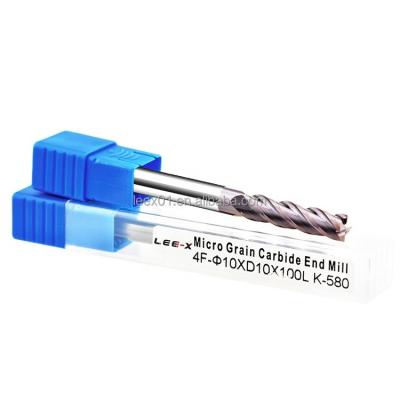 China Dark-Purple End Mill LEE-X Lixin Nano Carbide Milling Cutter Coating 20mm*100L HRC58 4 Flutes Solid Carbide End Mill for sale