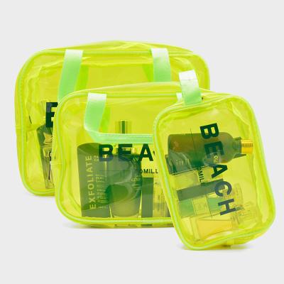 China Wholesale Transparent Waterproof Color Fashion Makeup Pouch Clear Zipper Cosmetic Bag for sale