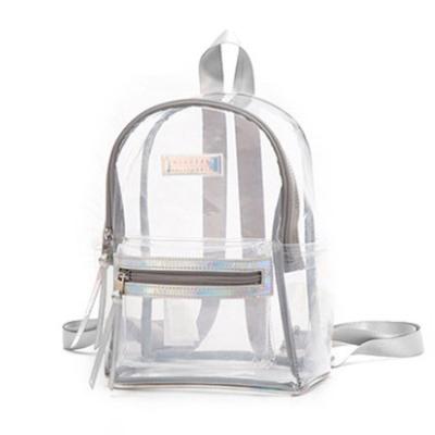 China Waterproof Top 2023 Selling Summer Travel Fashion Women Kids PVC Clear Transparent Backpack Custom Logo For Girl for sale