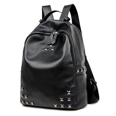 China Promotional Wholesale Fashion Women High School PU Leather Bag Custom Made Gift Backpack for sale