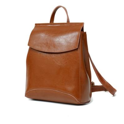 China Good Quality Waterproof Women Brown Dropshipping Backpack Stock Leisure Backpack for sale