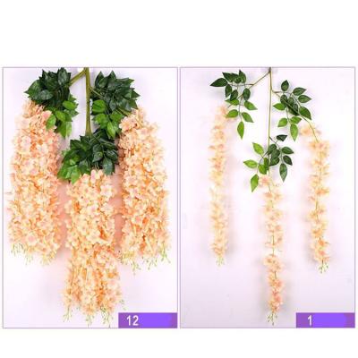 China Plant minimalist wall hanging artificial flowers wedding arch decoration tourism wedding wisteria flowers for sale