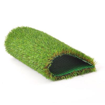 China 25mm indoor and outdoor green garden artificial grass mat landscape decoration PE turf plastic lawn roll for sale