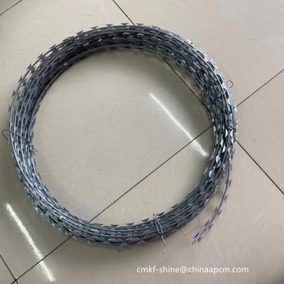 China Protective Construction CM China Factory Galvanized Concertina Razor Wire Razor Barbed Wire for sale