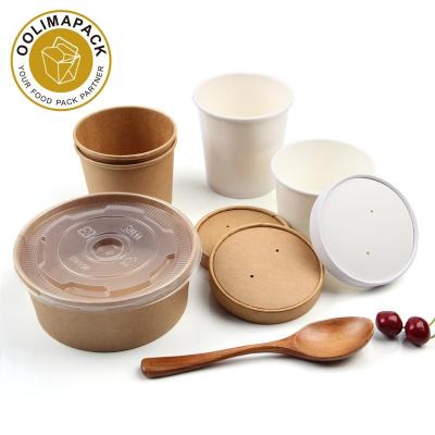 China Take Out Food Biodegradable Soup Bowl With Lid , Biodegradable Frozen Food Packaging for sale