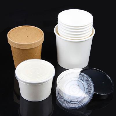 China Disposable Pastel Yogurt Cups And Lids Paper Cardboard Salad Bowl Soup Bowls for sale