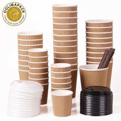 China Take Out Food 100% Compostable Biodegradable PLA Liner Coffee Paper Cups for sale