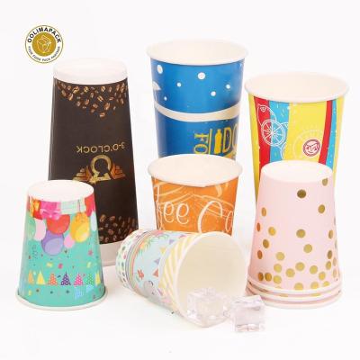 China Wholesale Disposable Organic Paper Cups Coffee To Go Custom Logo PLA Compostable Single Wall Disposable Paper Cups Cup for sale