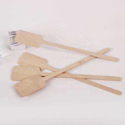 China Wholesale High Quality Sustainable Birch 16cm Long Thick Birch Coffee Sticks Bar Stir Sticks/Honey Stir Wooden Bar for sale