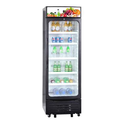 China Mini Fridge New Style Beverage Bar Beverage Display Glass Cooler Single-temperature Upright Door Freezer for sale