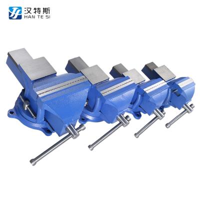 China Hold Object Factory Price Bench Vise Swivel Base With Anvil Cast Bench Clamp Vice for sale