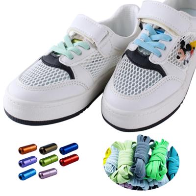 China Custom Flat No Tie Laces Elastic Lazy Laces For Kids Shoe Laces for sale