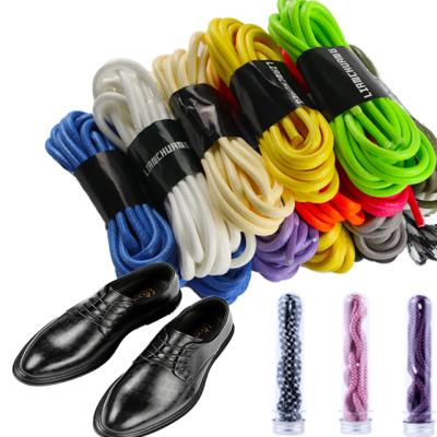 China High Quality Braided Round Cotton Waxed Leather Laces 75cm 80CM 100cm Shoelacesces 110cm for sale