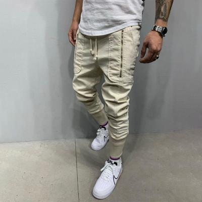 China Streetwear Pencil Pants Cotton Drawstring Zipper Large Casual Large Anorak Pants Breathable Multi Pockets Cargo Breeches for sale