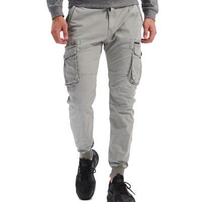 China OEM Cotton Breathable Jogger Slim Fit Pants Multi Elastic Cargo Pants Opening Pockets Casual Tactical Sweatpants for sale