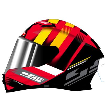 China FF922 Double Visor Graphic ABS Material Motorcycle Helmet With ECE 2206 Standards Full Face Motorcycle Helmet for sale