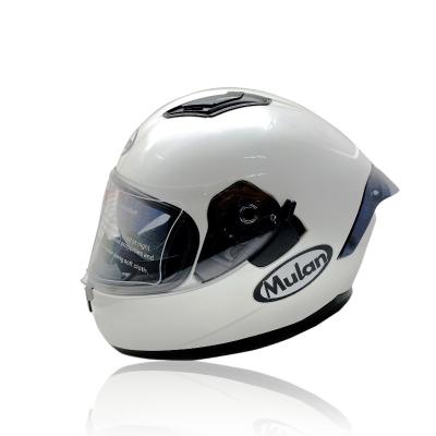 China High Safety OEM Full Face Helmet ABS White Motorcycles Helmet With Double Sun Visor for sale