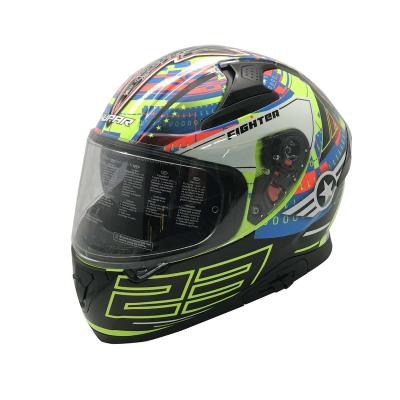 China New popular safety helmet with double visor for full-face motorcycle for sale