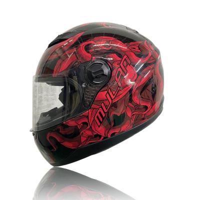 China ABS 2022 New Casco Moto Gloss Graphic ABS Racing Full Face Helmet For Road for sale