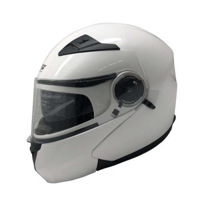 China ABS White Inner Sun Visor Flip Up Motorcycle Fullface Helmet with ECE& DOT Standards for sale