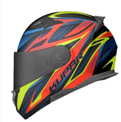 China EEC High Safety And DOT Fashion Full Face Motorcycles Graphic Accessories Flip Up Helmet With Double Sun Visor for sale