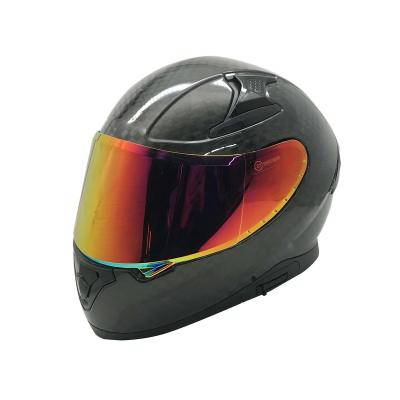 China Popular helmet for motorcycle full face helmet with double visor motorcycle helmet gloss with carbon fiber for sale