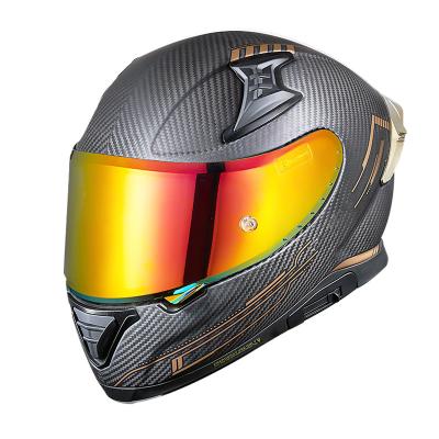 China Carbon fiber OEM 3K full face motorcycle helmet for road with EEC for sale