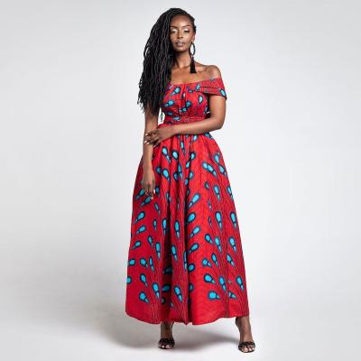 China Women's African Women's Long Dress Summer Polyester Dresses Sleeveless Africa Clothing Digital Print Short Dress for sale