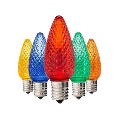 China Holiday Decoration Led C7 C9 Christmas Bulb Outlet Faceted Warm Christmas Decor 24*54MM for sale