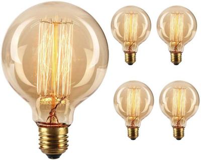 China Larger Round Decectorative E27 60W G95 Globe Edison Bulb String Lights Use for sale