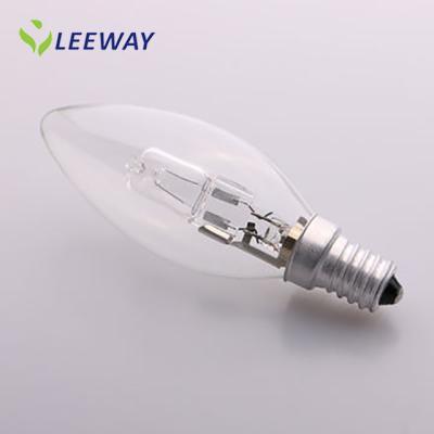 China E14 18w 28w 42w Clear Glass Candle Halogen Bulb for sale