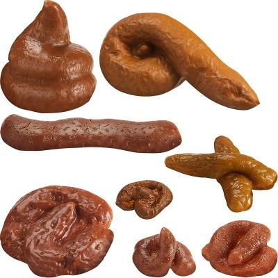 China Different Realistic Novelty Shit Prank PU 8 Shapes Floating Poop Toys For April Fools Day Prank Poop for sale