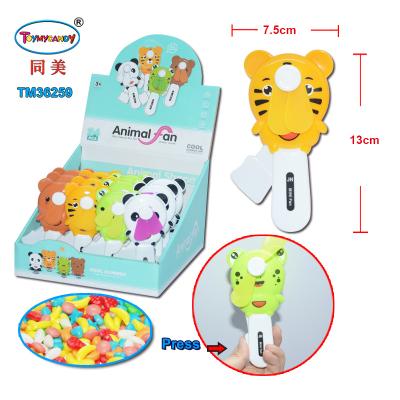 China Cartoon Toys Classic Cartoon Hand Fan Toy Candy Set Children's Favorites Fan Animal Toy Good Sale In School Store for sale