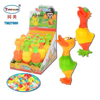 China Capsule Toys 2021 New Products Cheap Toys Easter Chick Plastic Duck Toy With Plastic Candy Easter Toy For Kids for sale