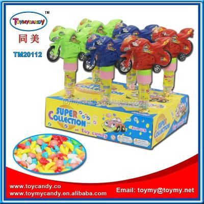 China 2016 new products cheap toys candy capsule toys plastic shiny color motor with candy reciprocating motor for kids for sale