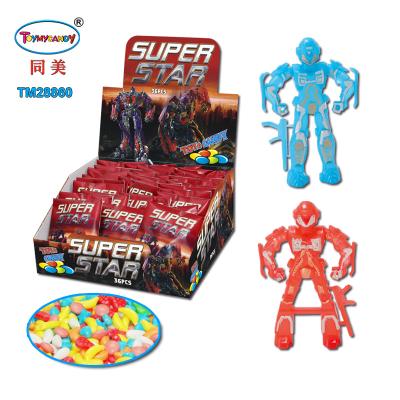 China Kids Promotional Gifts Plastic Toys Robots Toys With Candy For Promotional Gift for sale