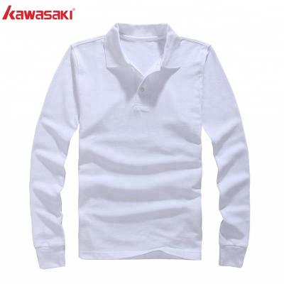 China Low MOQ Anti-Shrink 100% Cotton or 100%Polyester Free Design Logo Long Sleeves Polo Shirt Custom Made for sale