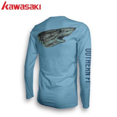 China Custom T-Shirt Antibacterial Fishing Long Sleeve Polyester SPF Fishing Shirt for sale