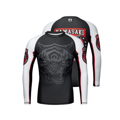 China Short Sleeve OEM Design Compressed T Shirt Custom Sublimated Printed Long Sleeve Man Rash Guard for sale