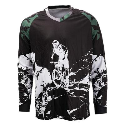 China Custom Made Recycling Sleeve MTB 2022 Sublimation Bike Men's Breathable Quick Dry Anti-UV Shirt Long Sleeve Tank Top for sale