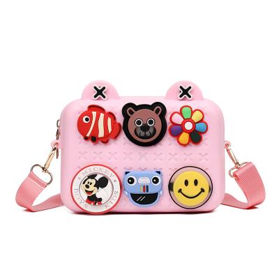 China Fashion 2021 Fashion Cute DIY PVC EVA Baby Kindergarten Cartoon Messenger Bag For Children's Day Gift for sale